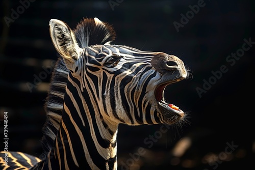 portrait of a zebra
