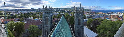 View of Trondheim from Nidaros Cathedral, Trondelag County, Norway, Europe
 photo