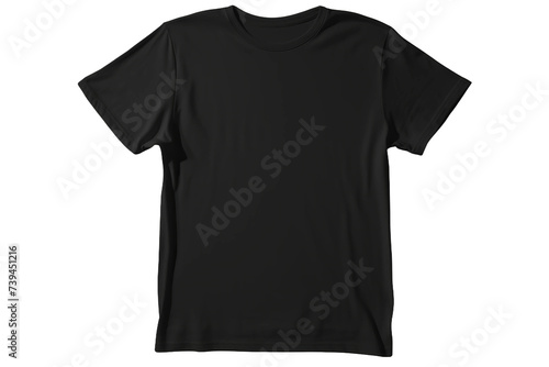 black t shirt isolated on white