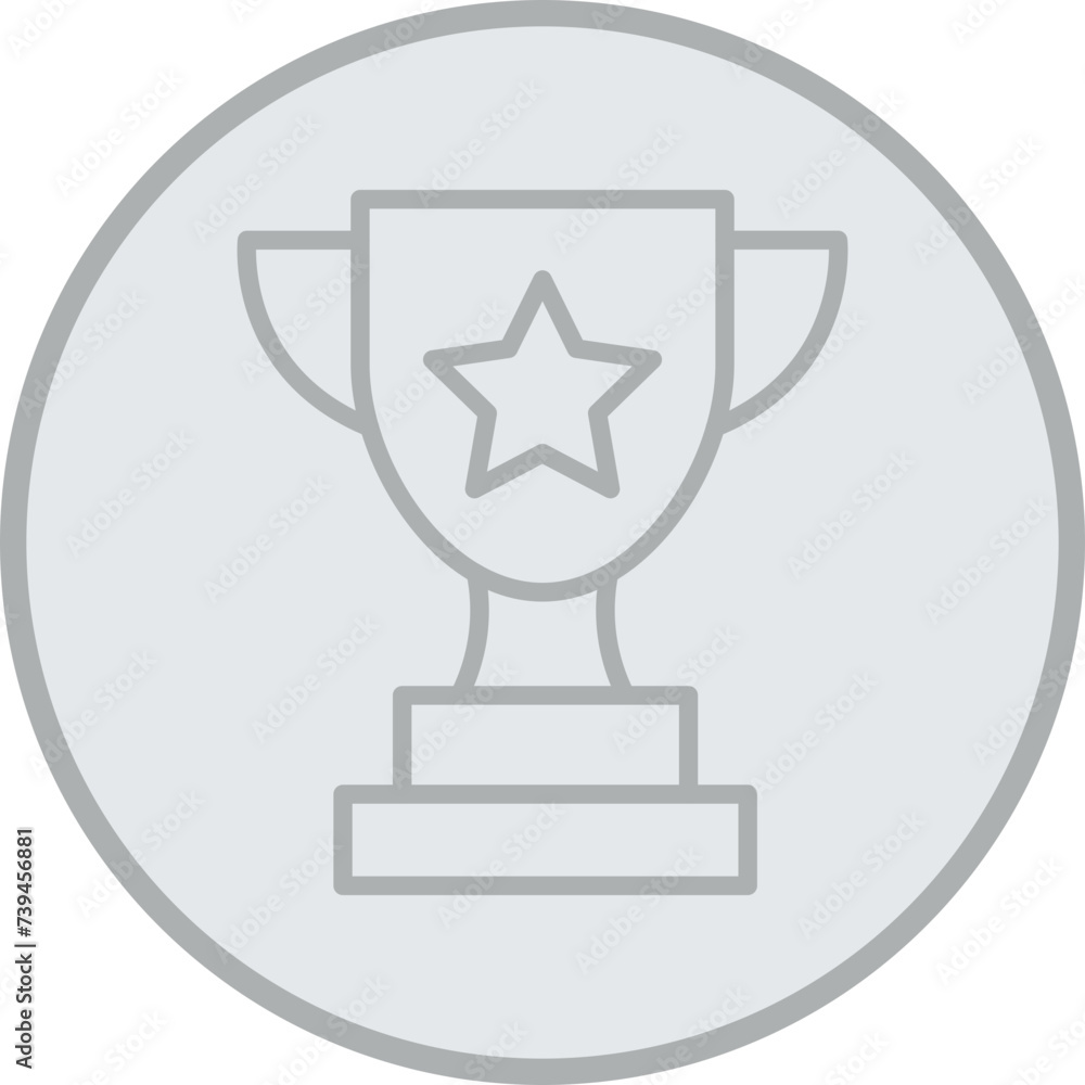 Trophy Grey Line Circle Icon Trophy Grey Line Circle Icon