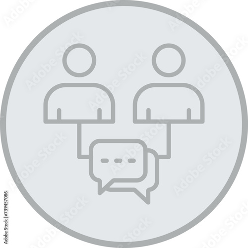 Engage Grey Line Circle Icon