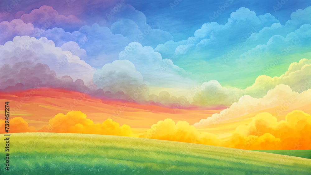 colorful abstract art illustration background. color field art style, colorful, beautiful, simple and attractive. amazing imagination.