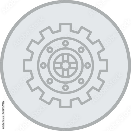 Vault Grey Line Circle Icon