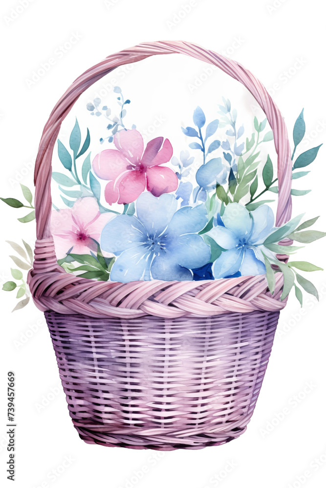 Obraz premium bouquet of flowers in basket