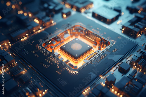 Sophisticated Microprocessor on Illuminated Circuit