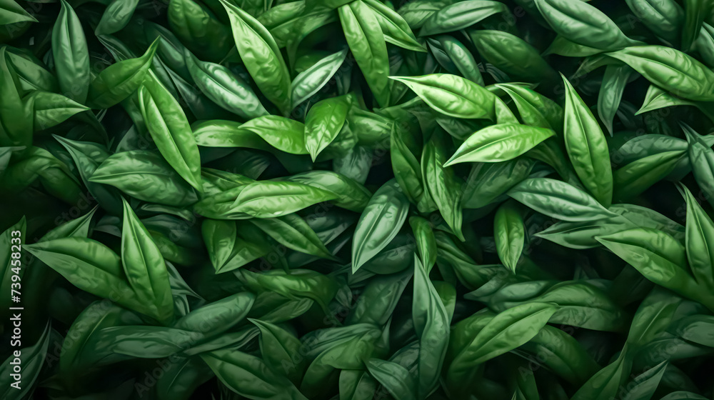 Obraz premium An aerial view captures bushes laden with ripening chili peppers, their vibrant colors promising a fiery burst of flavor and spice for culinary delights.