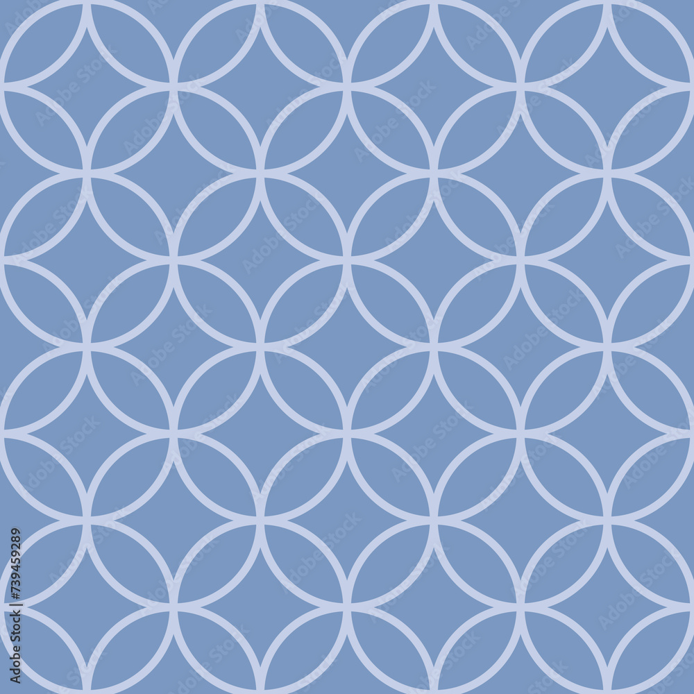 Fototapeta premium Seamless asian background pattern.Abstract geometric circle lines. Traditional japanese ornament.