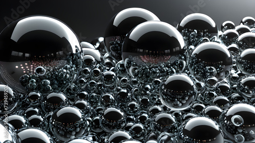 abstract background with glass balls