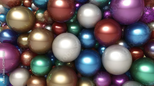 3d render of a group of colorful balls