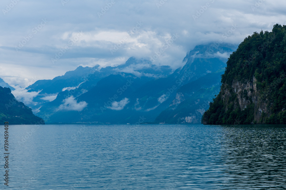 Panoramic view of Lake Lucerne in Switzerland. Panoramic view of Lake Lucerne in Switzerland.
