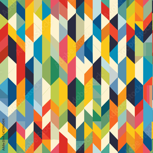 Colorful Geometric Vector Pattern Design, vector graphic