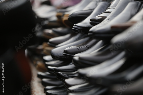 shoes for sale in a market