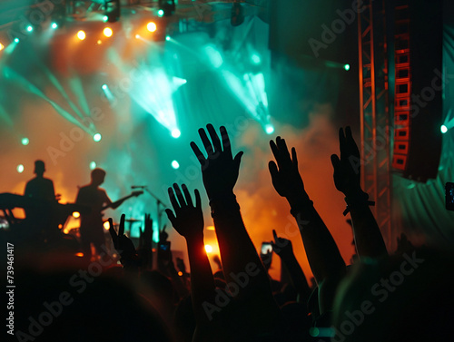 Air hands your put concert crowd dj stage party hand music people festival up entertainment fun event audience silhouette background rock nightlife open group celebration band show