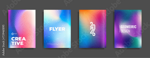 A minimalistic hipster coloured frame design. Vector line gradient halftone. frame for text Modern Art graphics. design business cards, invitations, gift cards, flyers, brochures.