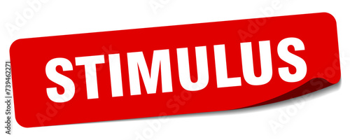 stimulus sticker. stimulus label