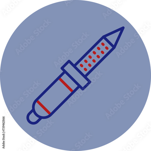 Soldering Iron Line Two Circle Icon