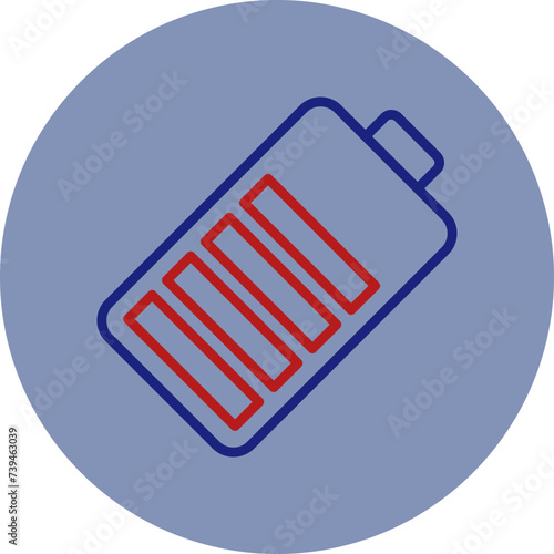 Battery Line Two Circle Icon