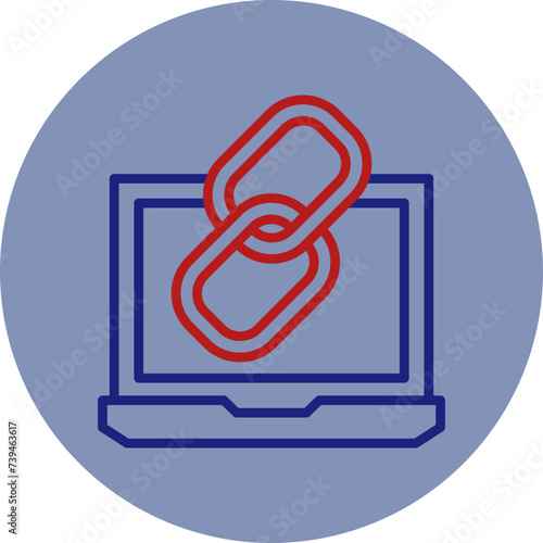 Backlink Line Two Circle Icon