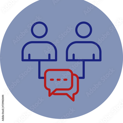 Engage Line Two Circle Icon