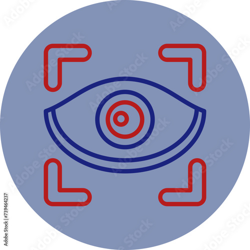 Vision Line Two Circle Icon