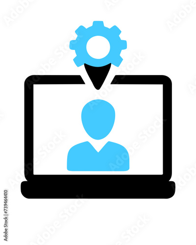 Customer relationship management CRM icon, CRM