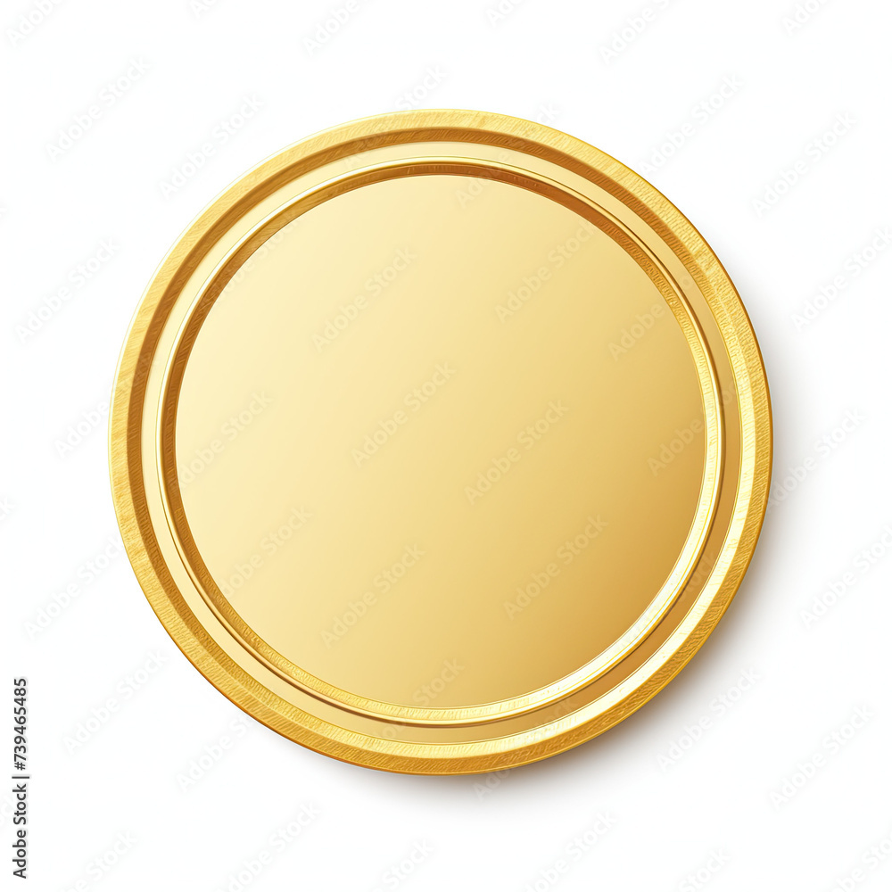 Empty simple Gold paper certificate seal. isolated on white background Empty simple Gold paper certificate seal. isolated on white background