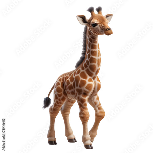 Isolated Giraffe Animal on a Transparent background