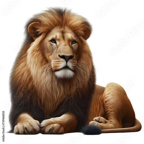 Isolated Lion Animal on a Transparent background