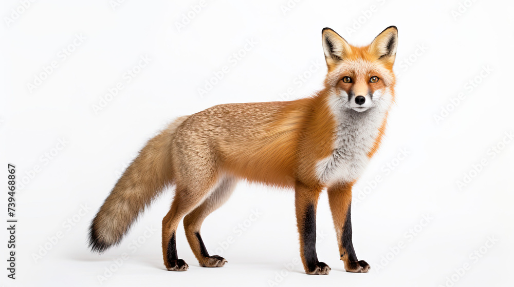 Fox Standing isolated on white background Fox Standing isolated on white background