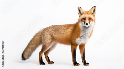 Fox Standing isolated on white background