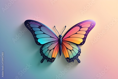 Colorful abstract butterfly, Butterfly background, fantasy precision and detail, multi-use (invitation card, wedding card, desktop background, on the wall...) 