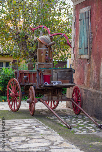 Danilia village the picturesque park-museum Bouas village is located ,Corfu,Greece photo