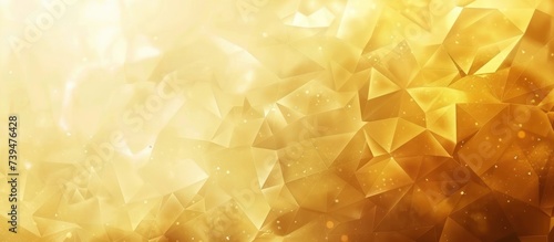 Rendering gold polygon geometric textured abstract background. AI generated image