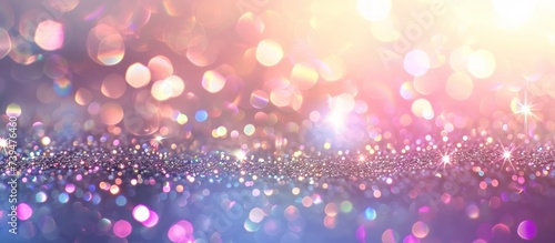 Illustration colorful Glitter prism light flare abstract texture background. AI generated image