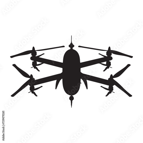 black silhouette of a Drone