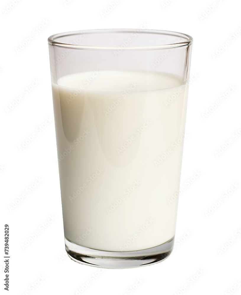 Glass of Milk on Isolated Transparent Background: PNG Glass of Milk on Isolated Transparent Background: PNG