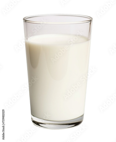 Glass of Milk on Isolated Transparent Background: PNG