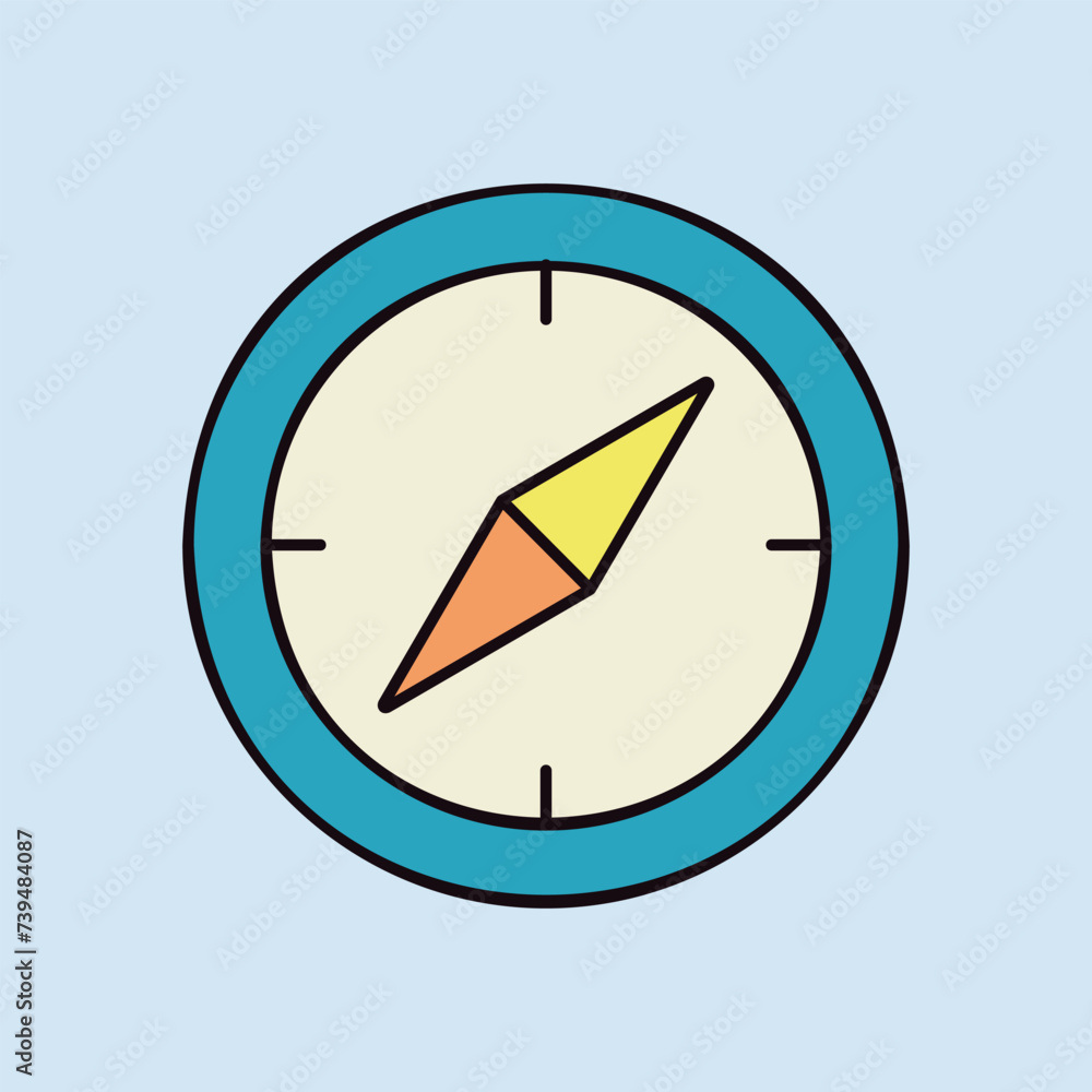 Compass vector icon. Navigation sign