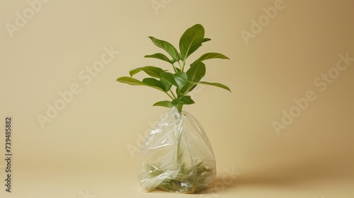 sprout in a plastic bag ecology.