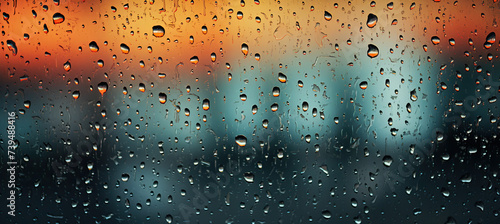Raindrops On window rainy day