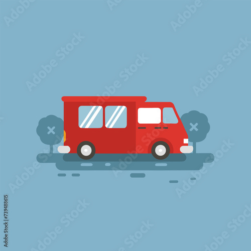 Vehicle flat style vector illustration © Freelancer Wahid