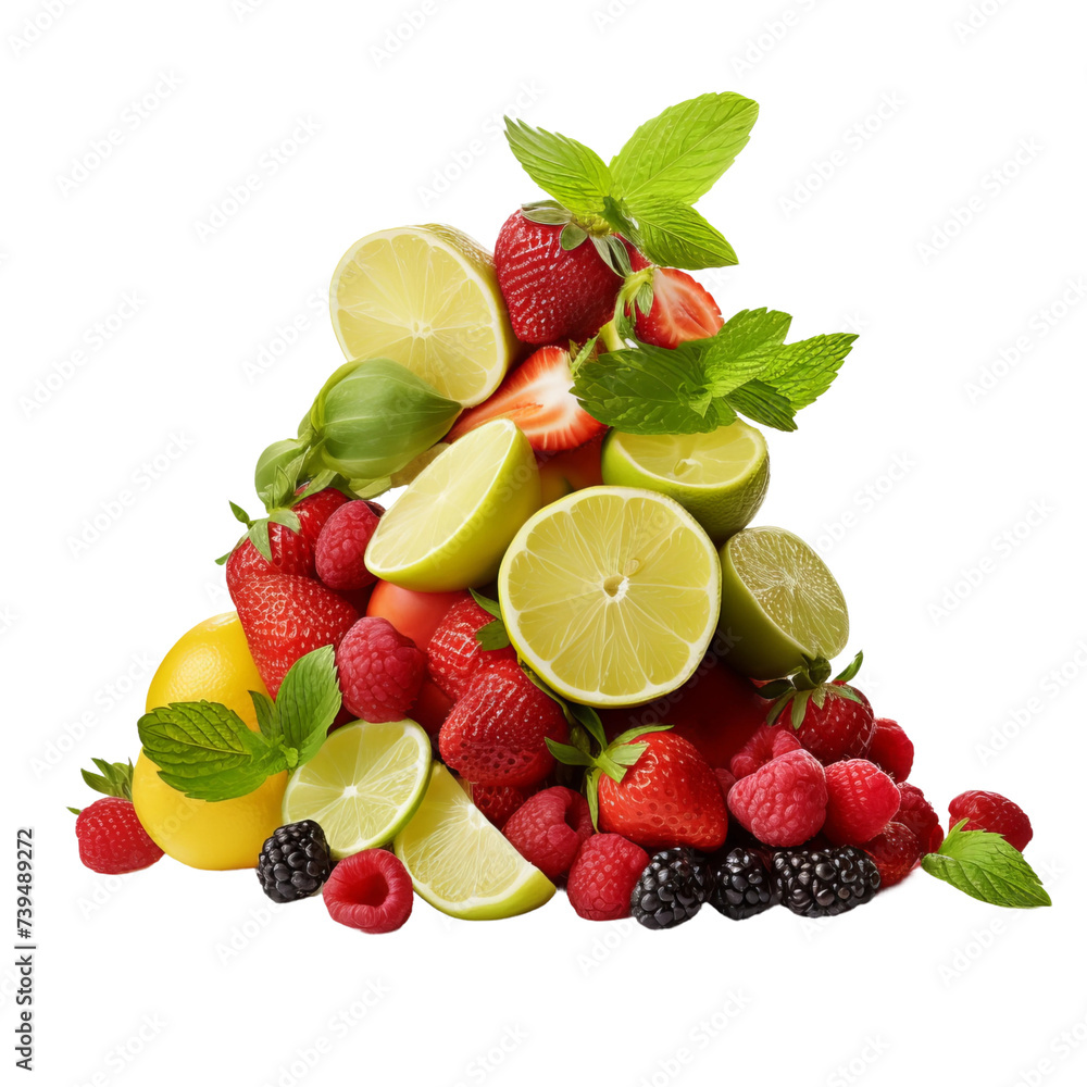 Fruits isolated on white background
Fruits isolated on white background