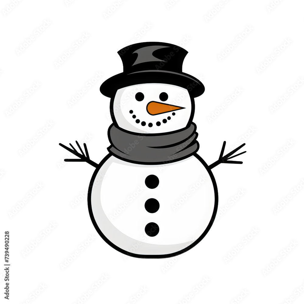 snowman with a broom snowman with a broom