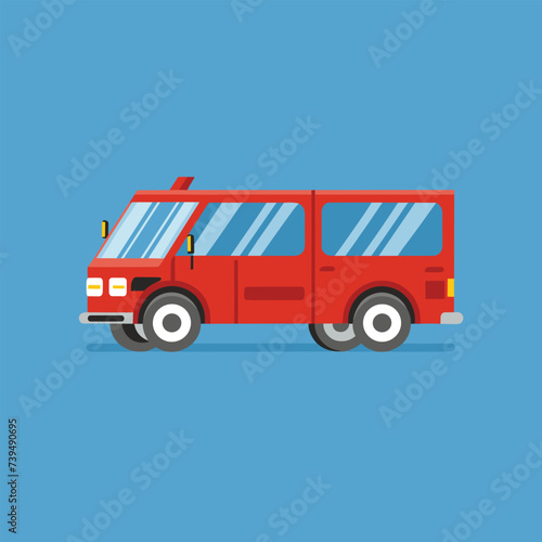 Vehicle flat style vector illustration