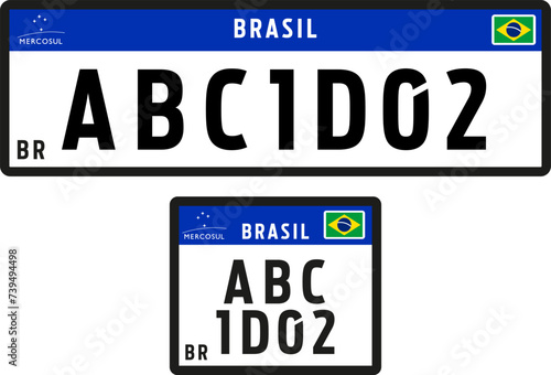As placas de identificação veicular no Mercosul são um sistema em implantação nos países membros do Mercado Comum do Sul, bloco regional e organização intergovernamental fundada em 1991 photo