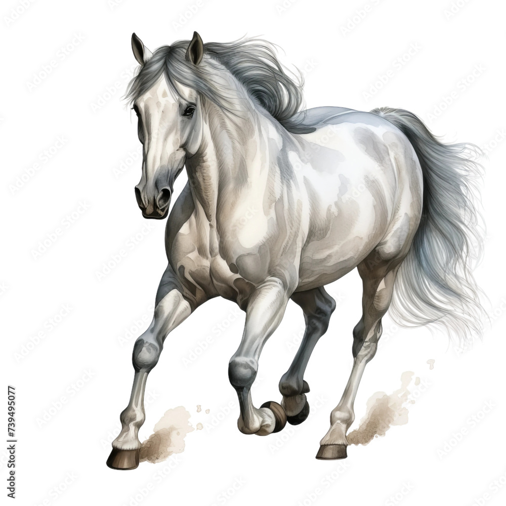 Fototapeta premium horse isolated on white background