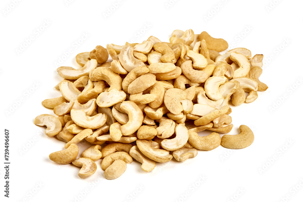 Cashew nuts, isolated on white background. Cashew nuts, isolated on white background.