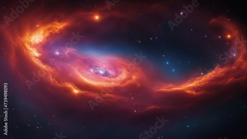 background with space A firey nebula with a fire rainbow spectrum, creating a stunning display of light and dust 