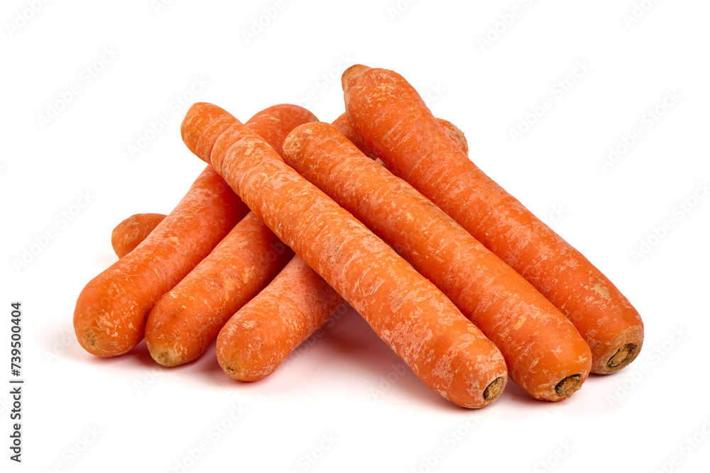 Fresh unpeeled organic carrot, isolated on white background. Fresh unpeeled organic carrot, isolated on white background.