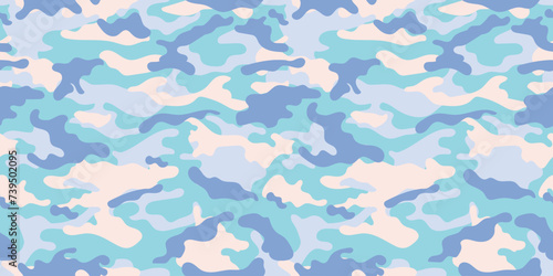 Arctic military camouflage. Vector camouflage pattern for army.